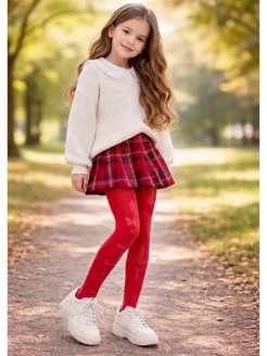 Колготки для девочки детские с рисунком бабочки 11711-1544