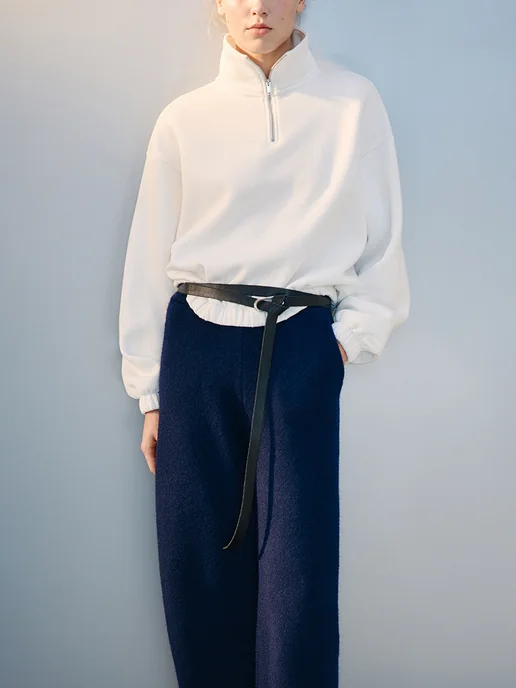 Толстовка базовая half zip утепленная